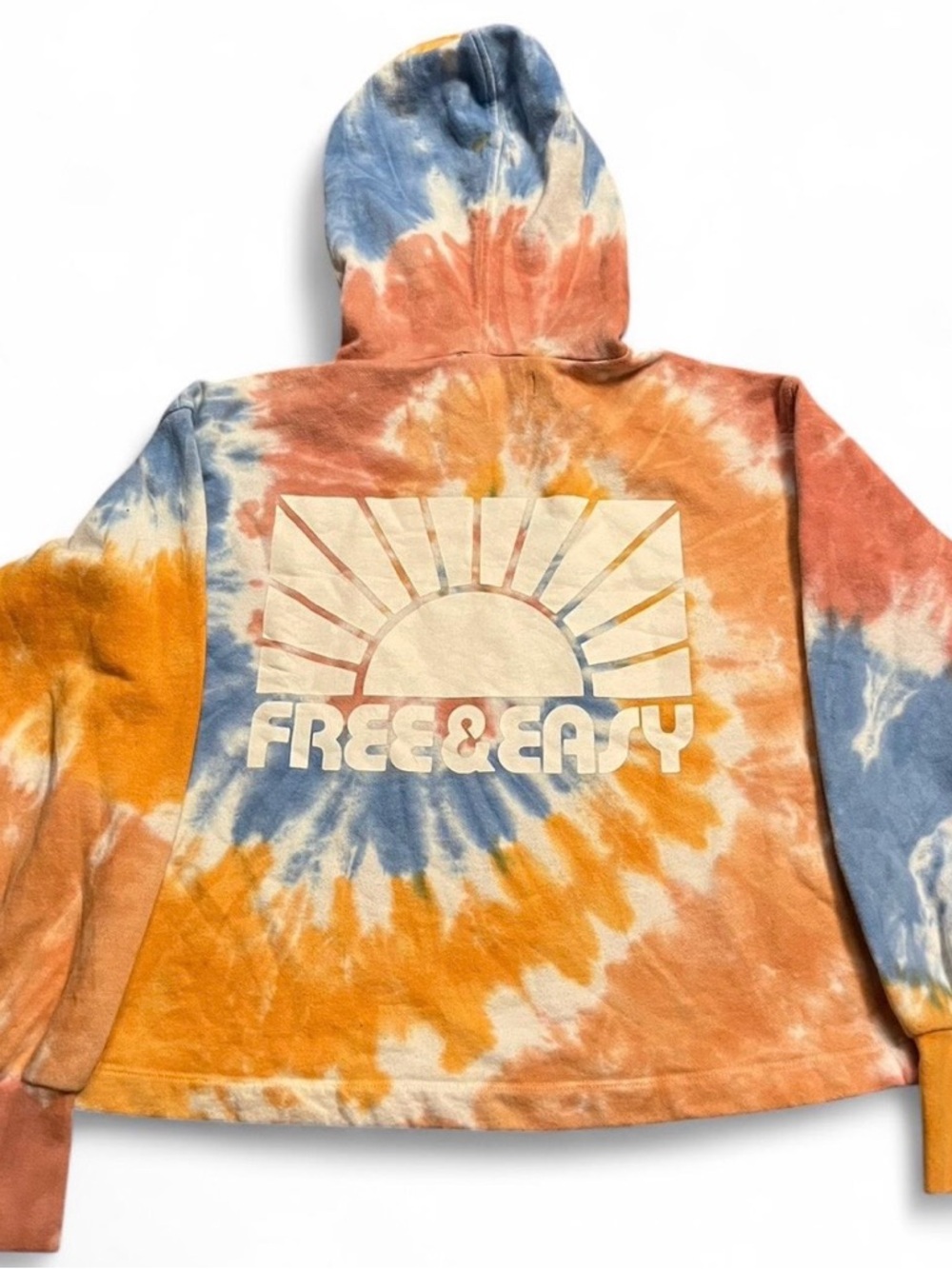 Madewell x Free & Easy Tie-Dye Organic Cotton Cropped Hoodie New Without Tags